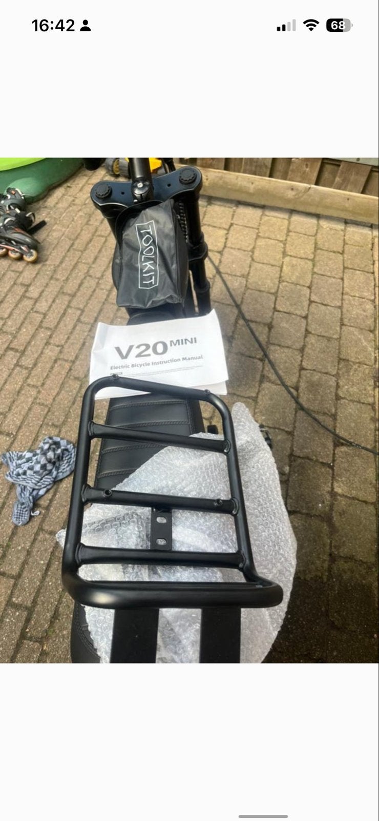 V20 Mini E-bike met Bluetooth en 157 km op de teller, Zo goed als nieuw, Minder dan 47 cm, 50 km per accu of meer, Ophalen
