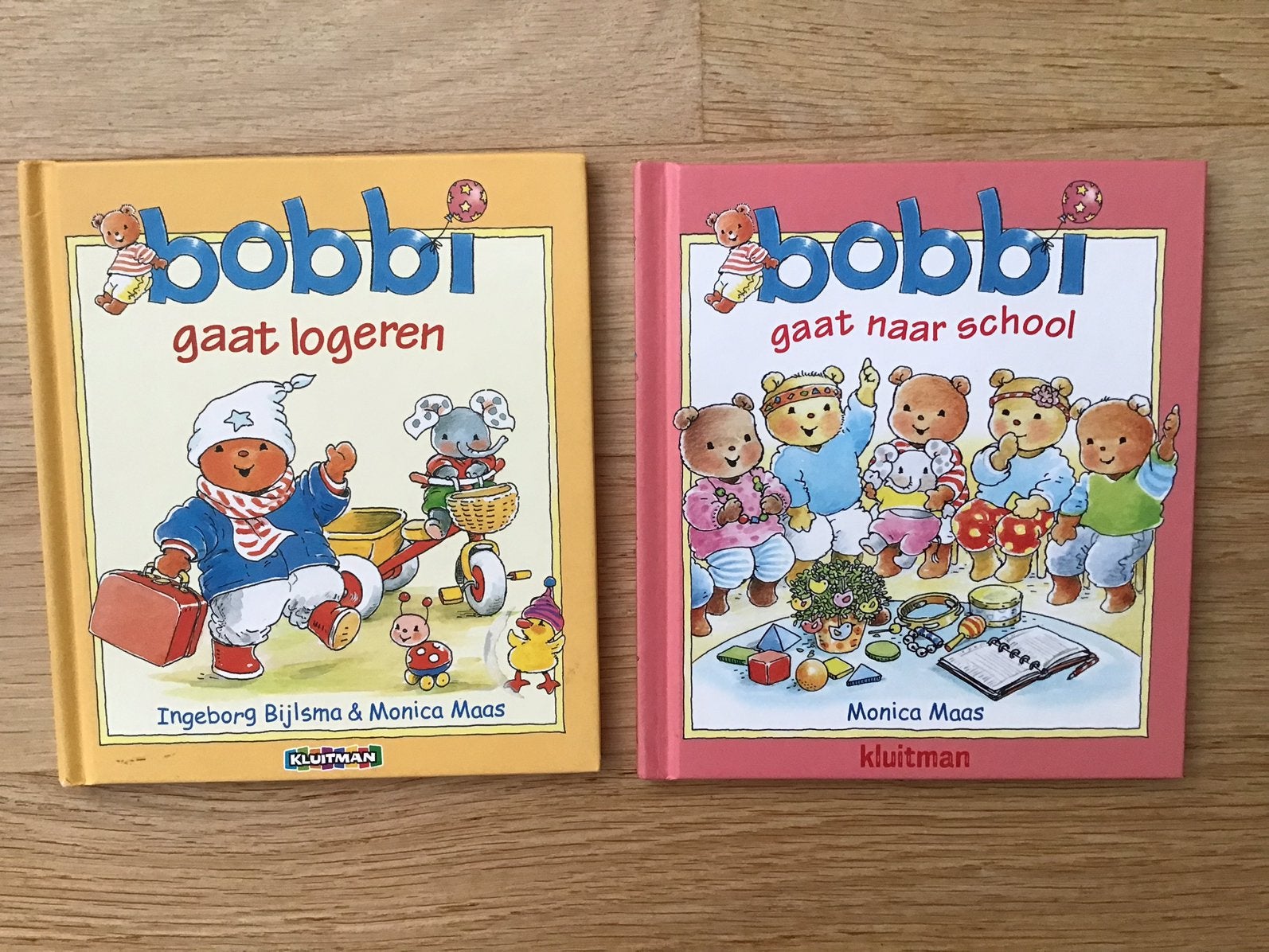 2 x Bobbi gaat naar school/ gaat logeren - Monica Maas., Boeken, Kinderboeken | Baby's en Peuters, Ophalen of Verzenden, Zo goed als nieuw