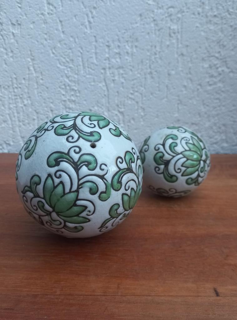 Decoratie bollen. Keramiek. Brocante ballen, Antiek en Kunst, Ophalen of Verzenden