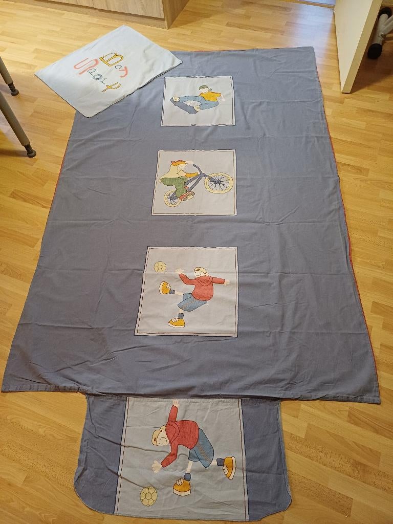 Dekbedovertrek 1 persoons voor een sportieve jongen., Gebruikt, Dekbedovertrek, Jongetje, Verzenden