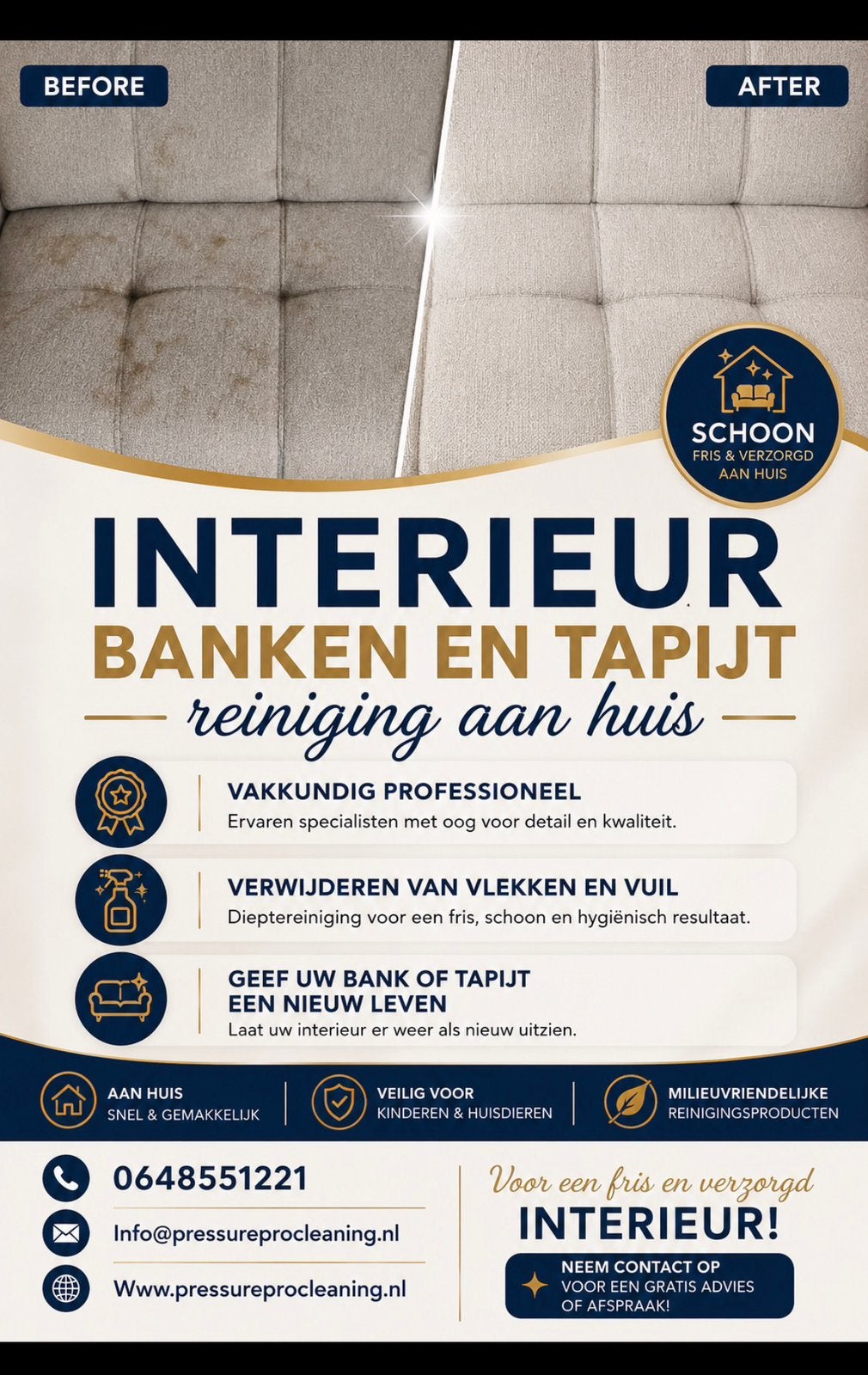 Bankstel tapijt interieur reinging Amsterdam & omstreken, Ophalen of Verzenden, Zo goed als nieuw, Vierpersoons of meer