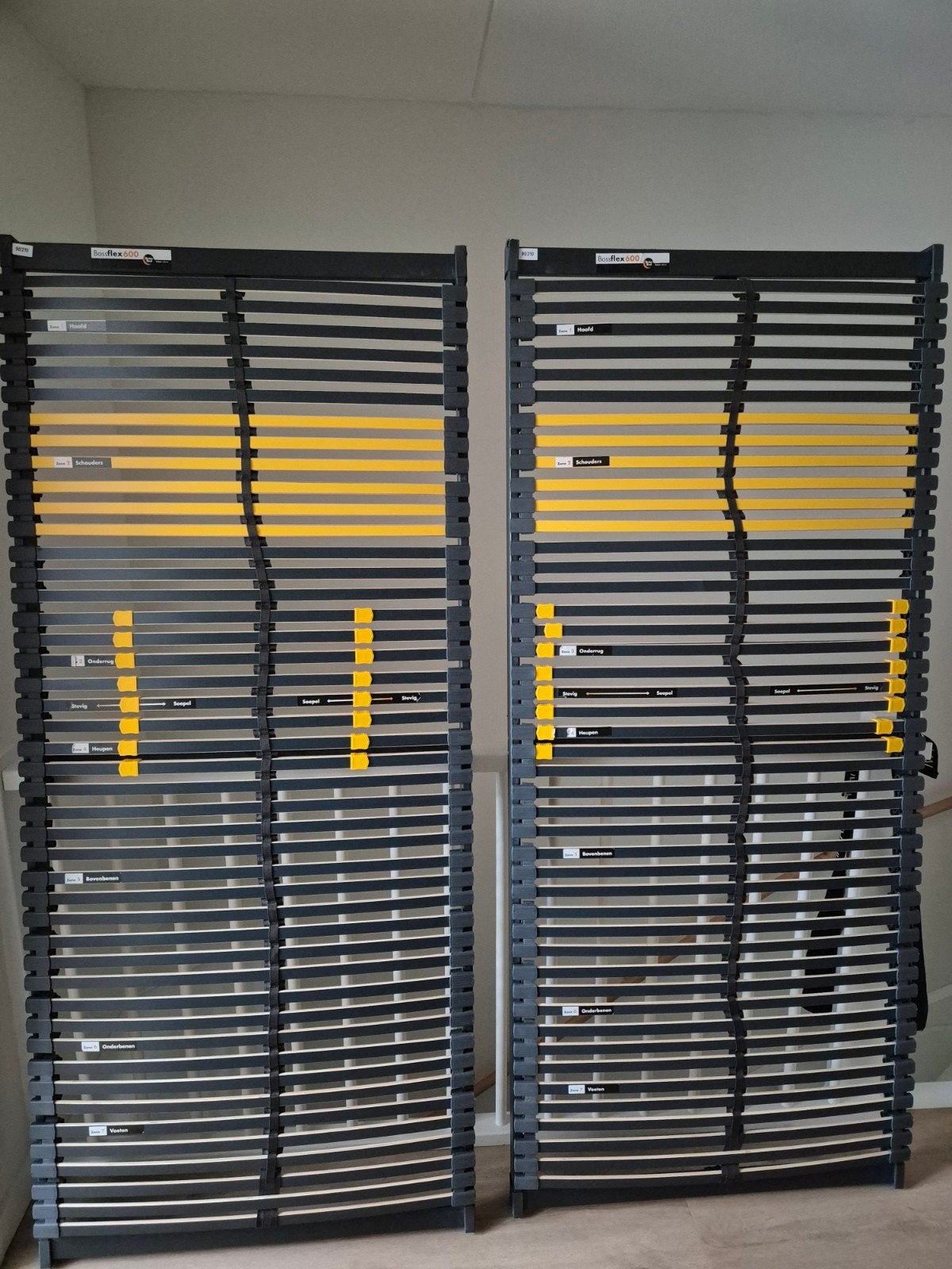 2x Lattenbodem 90x210 Beter Bed Bossflex 600 vlak, Ophalen, 90 cm, Eenpersoons, 210 cm