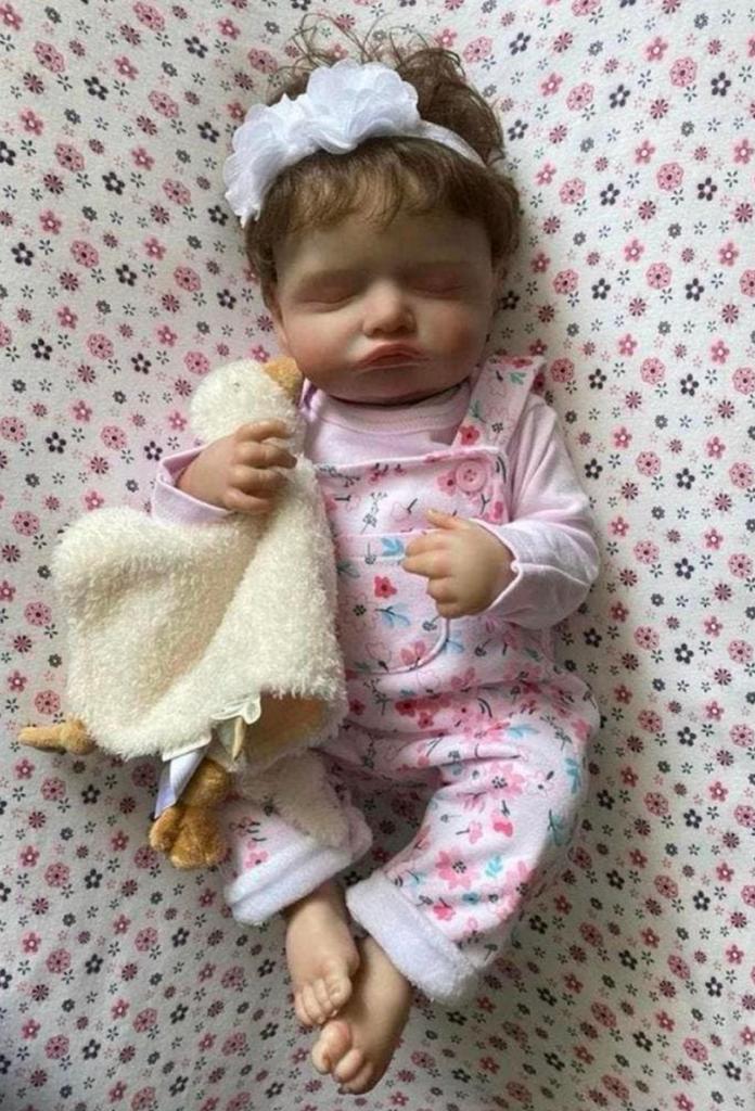 Lief Reborn meisje slapend, Verzamelen, Ophalen of Verzenden, Zo goed als nieuw, Babypop, Levensecht of Reborn