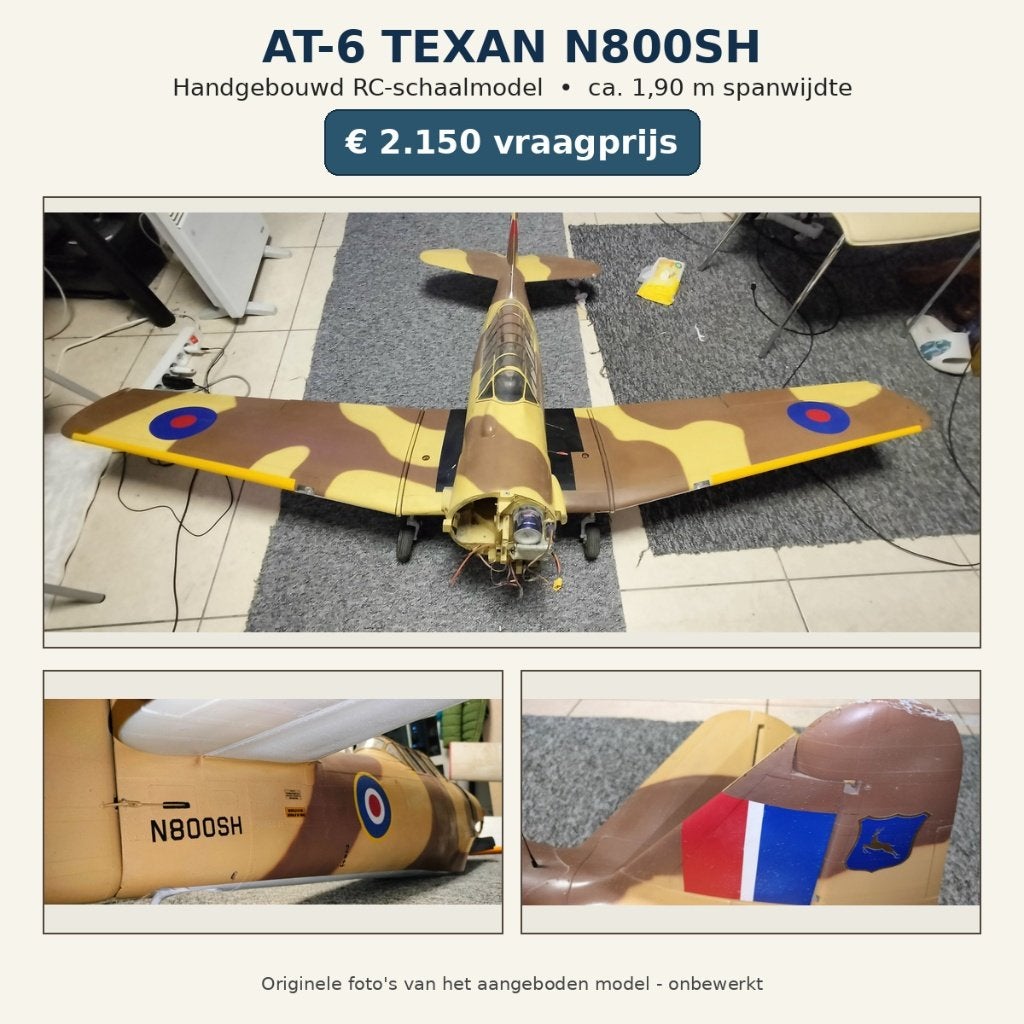 AT-6 Texan N800SH – RC-schaalmodel in F4C-stijl – 1,90 m, Ophalen, Gebruikt, Overige typen