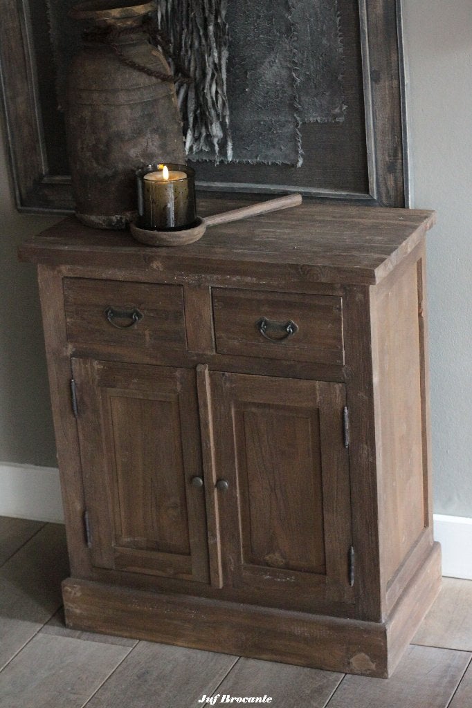 Halkastje / tv kast / kast massief teak sober, Huis en Inrichting, Ophalen, Www.jufbrocante.nl, Www.jufbrocante.nl, Nieuw