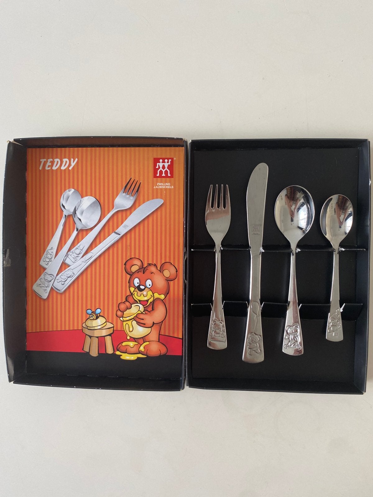 Kinderbestekset Zwilling Teddy nieuw, Ophalen of Verzenden, Zo goed als nieuw, Rvs of Chroom