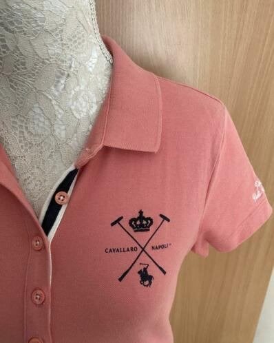 Cavallaro polo/top maat M[v], Ophalen of Verzenden, Zo goed als nieuw, Blauw, Korte mouw