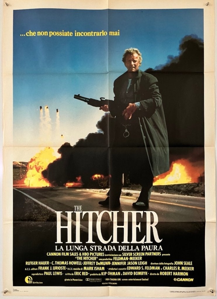 The Hitcher (1986) - Originele filmposter - Rutger Hauer, Verzamelen, Posters, Verzenden, Gebruikt, A1 t/m A3, Film en Tv