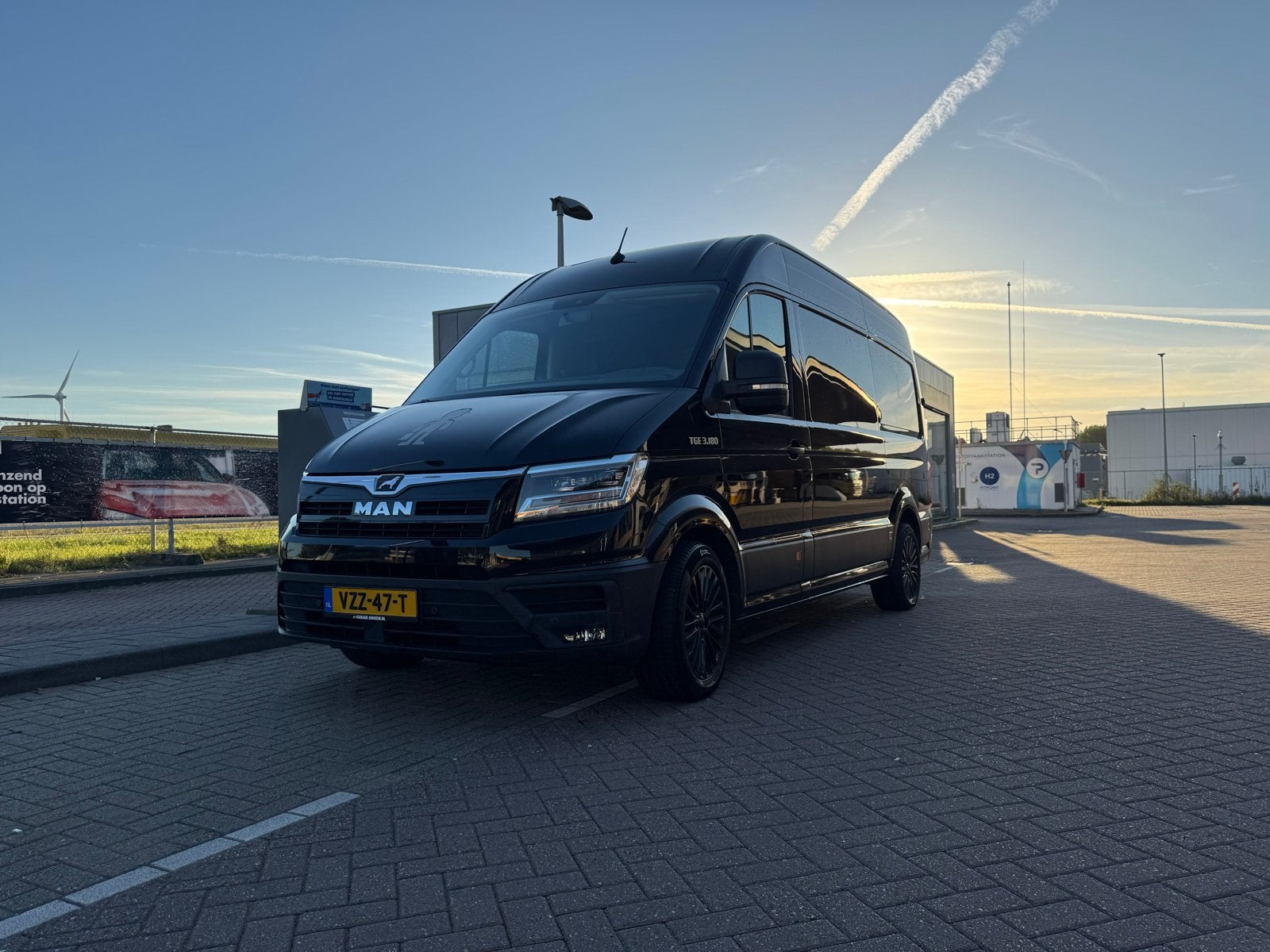 Bedrijfsbus MAN TGE GB 2.0 TDI 177pkH2 3.180 FWD 2018 Zwart, Auto's, 4 cilinders, Zwart, Particulier, 177 pk