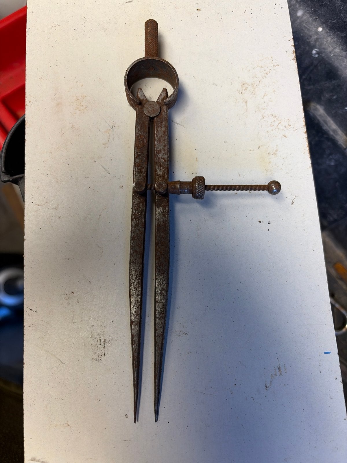 Antieke passer met stelschroef, Ophalen of Verzenden