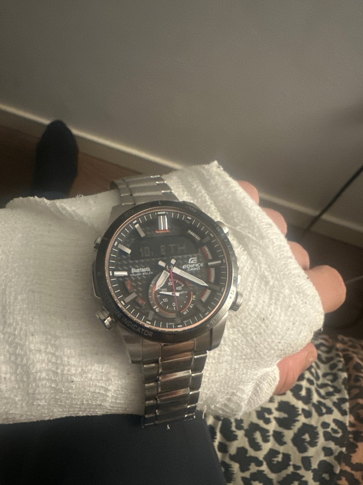 Casio Edifice ECB-900 Bluetooth Tough Solar Herenhorloge, Staal, Polshorloge, Ophalen of Verzenden, Zo goed als nieuw
