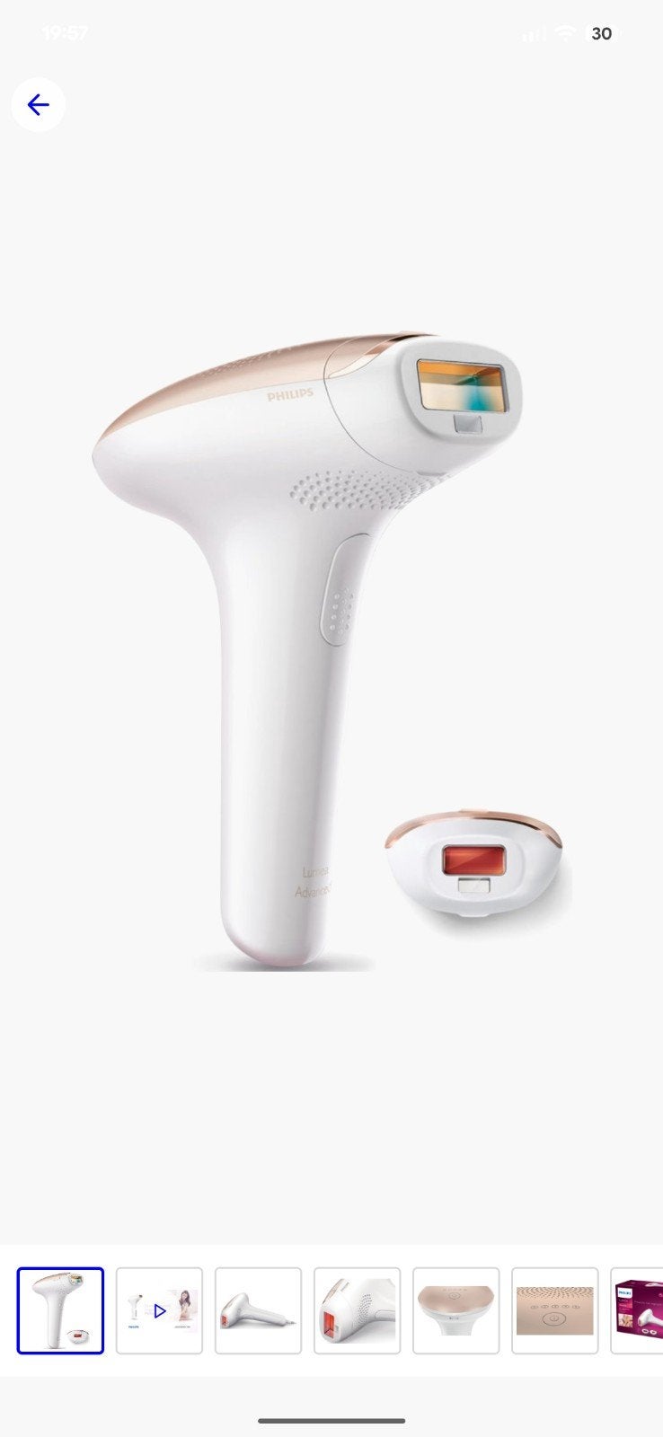 Philips Lumea Advanced IPL Ontharingsapparaat (was EUR 389), Ophalen of Verzenden, Zo goed als nieuw, Scheren en Epileren