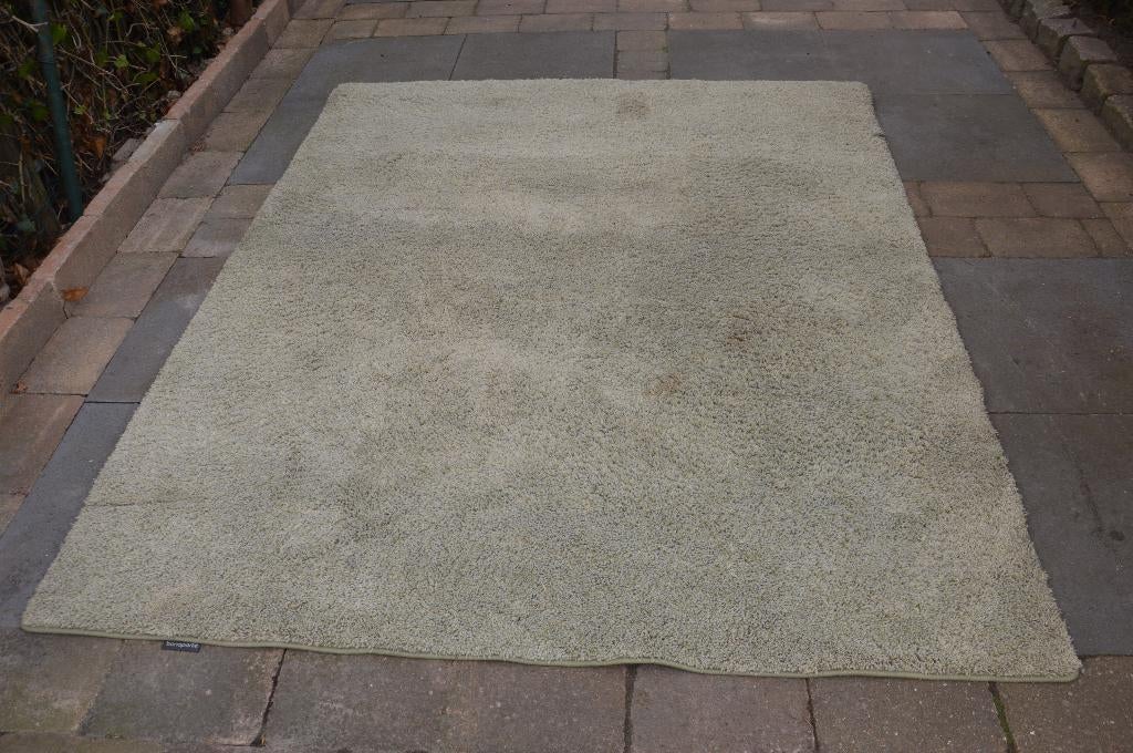 vloerkleed merk Bonaparte kleur zacht groen 231 cm lg 187 cm, Gebruikt, 150 tot 200 cm, 200 cm of meer, Ophalen of Verzenden