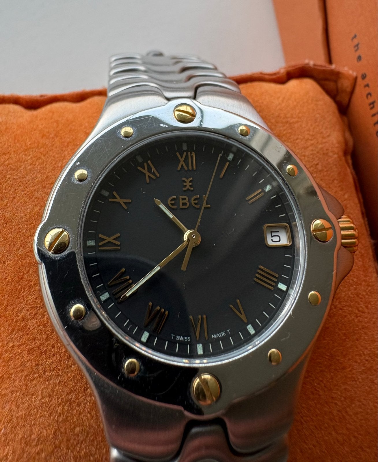 Ebel Sportwave Herenhorloge Staal/Goud - Zo goed als nieuw, Overige merken, Staal, Polshorloge, Ophalen of Verzenden