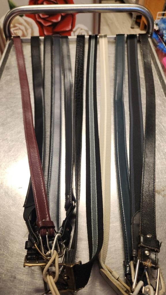Vintage Riemen Collectie, Kleding | Heren, Riemen en Ceinturen, Ophalen, 95 tot 105 cm, Onbekend, Riem of Ceintuur