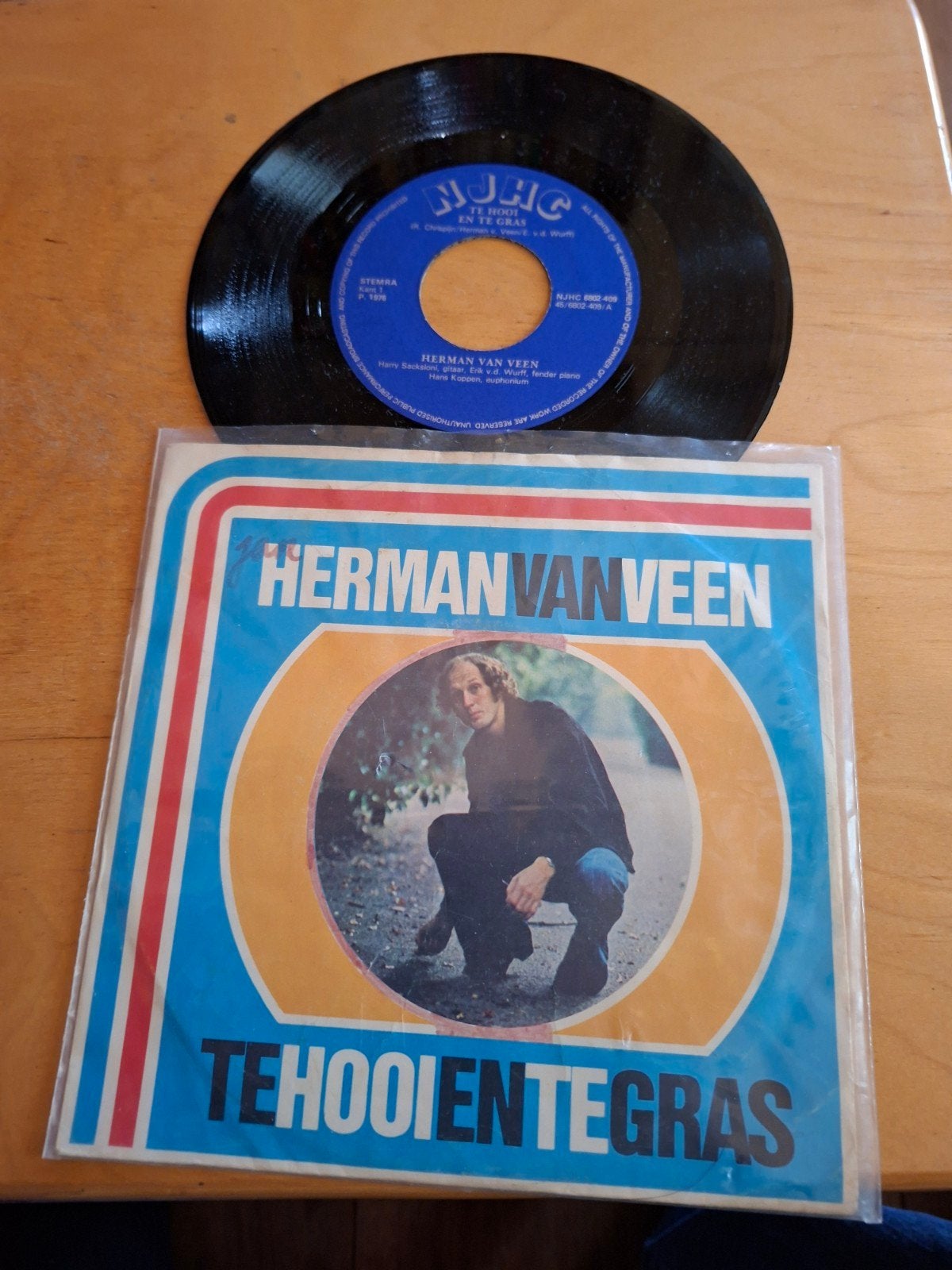 Herman van Veen - Te Hooien en Te Gras (Single), Gebruikt, 7 inch, Ophalen of Verzenden, EP