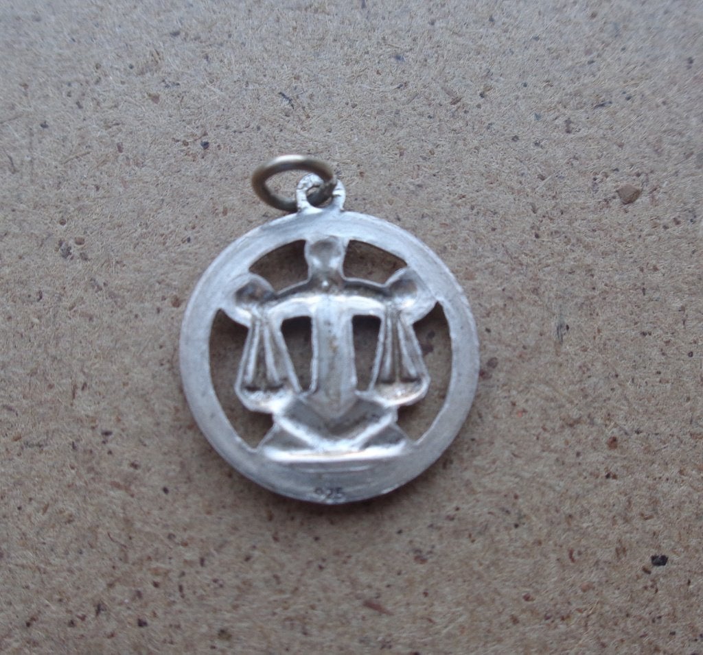 zilveren hanger/bedel sterrenbeeld weegschaal [348], Verzenden, Zo goed als nieuw, Zilver, Zilver