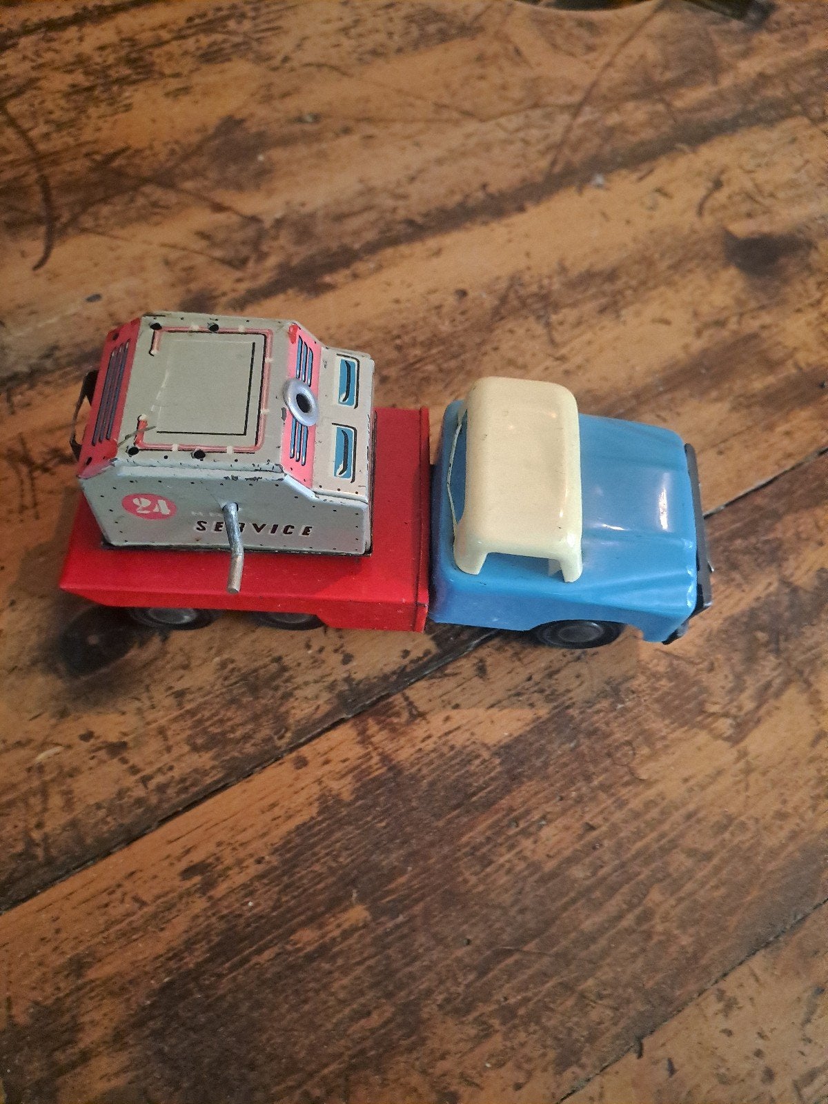 Vintage blikken speelgoed kraanwagen, Ophalen of Verzenden