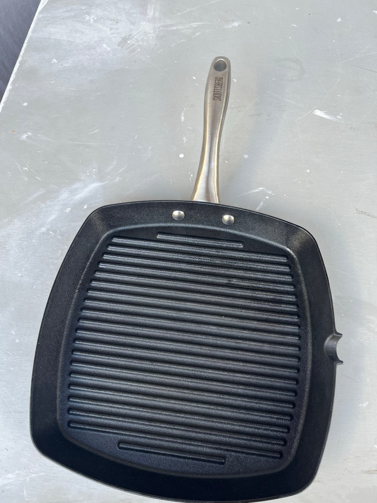 Skottsberg Gietijzeren Grillpan 26 cm - Zo goed als nieuw, Ophalen, Koekenpan, Antiaanbaklaag, Gietijzer