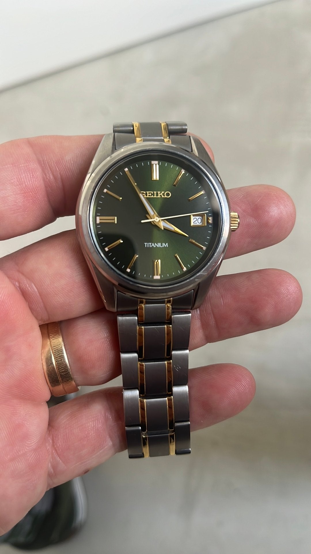 Seiko SUR377P1 titanium, Seiko, Staal, Met bandje, Polshorloge