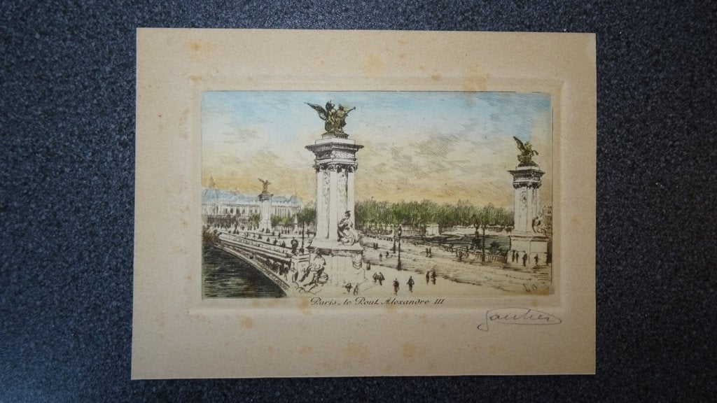 Miniatuur afbeelding van de Le Pont Alexandre, Paris, Ophalen of Verzenden, Voor 1920, Frankrijk