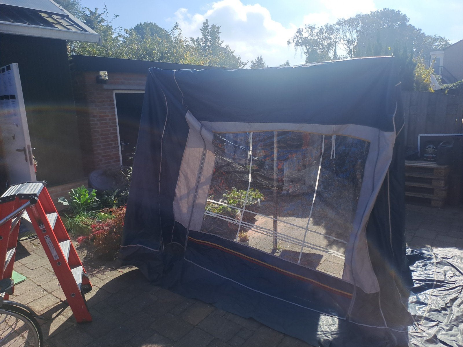 wintertent caravan, Ophalen