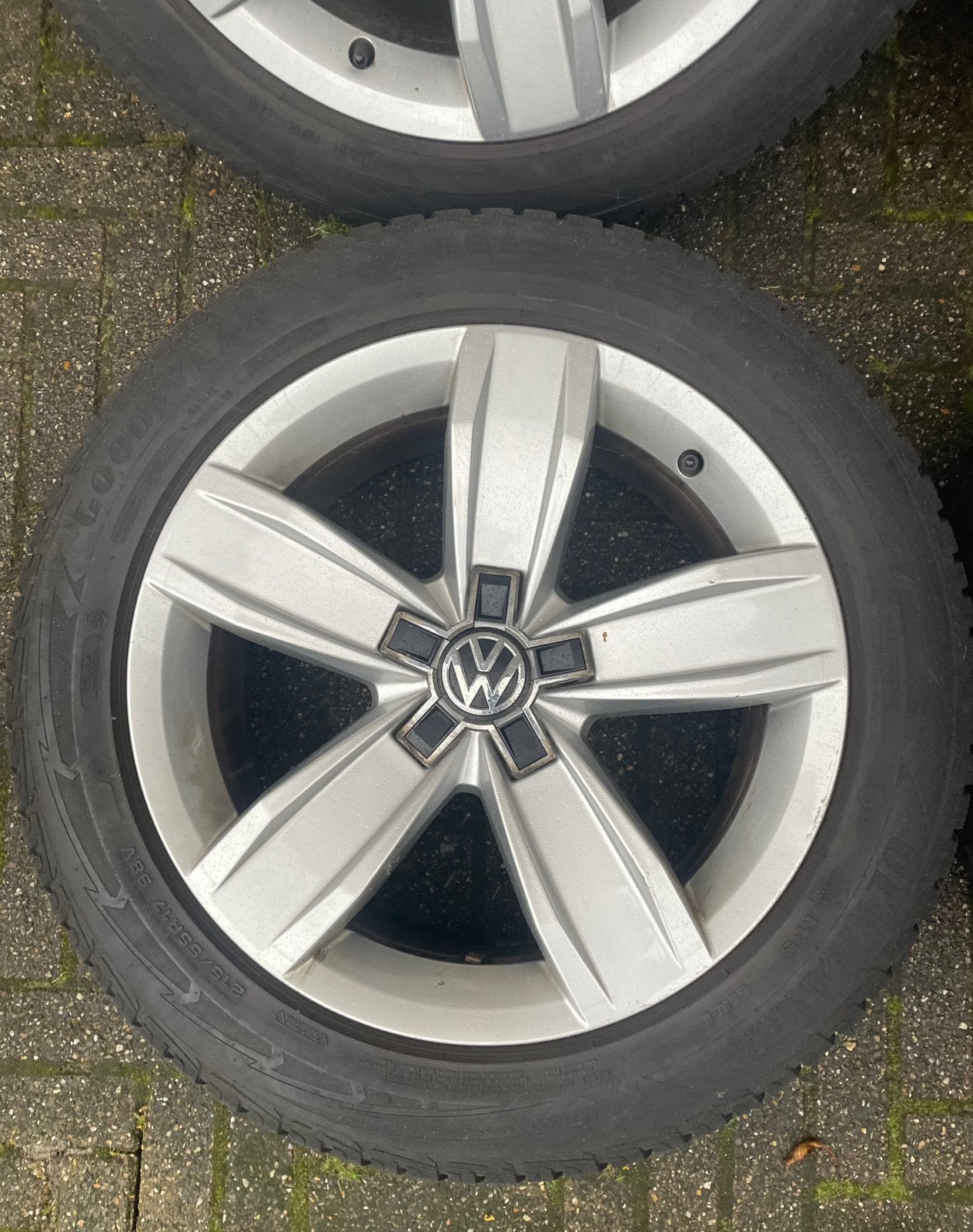 Originele VW Passat velgen 17 inch winterset, Ophalen, Banden en Velgen, 17 inch, Winterbanden
