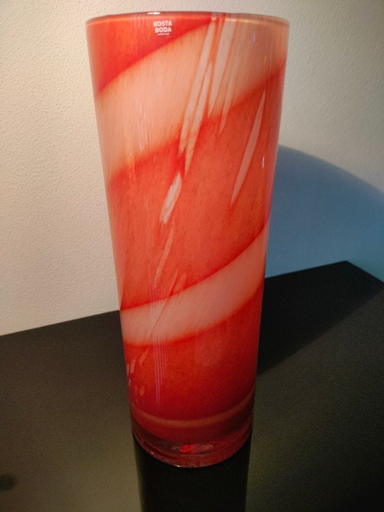 Kosta Boda Vaas Amber Umbra Anna Ehrner Gesigneerd, Ophalen of Verzenden