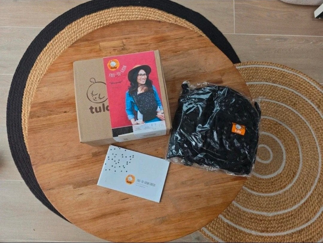 Tula draagzak met doos, boekje, zonnekap en regenkap, Overige merken, Ophalen of Verzenden, Zo goed als nieuw, Buik