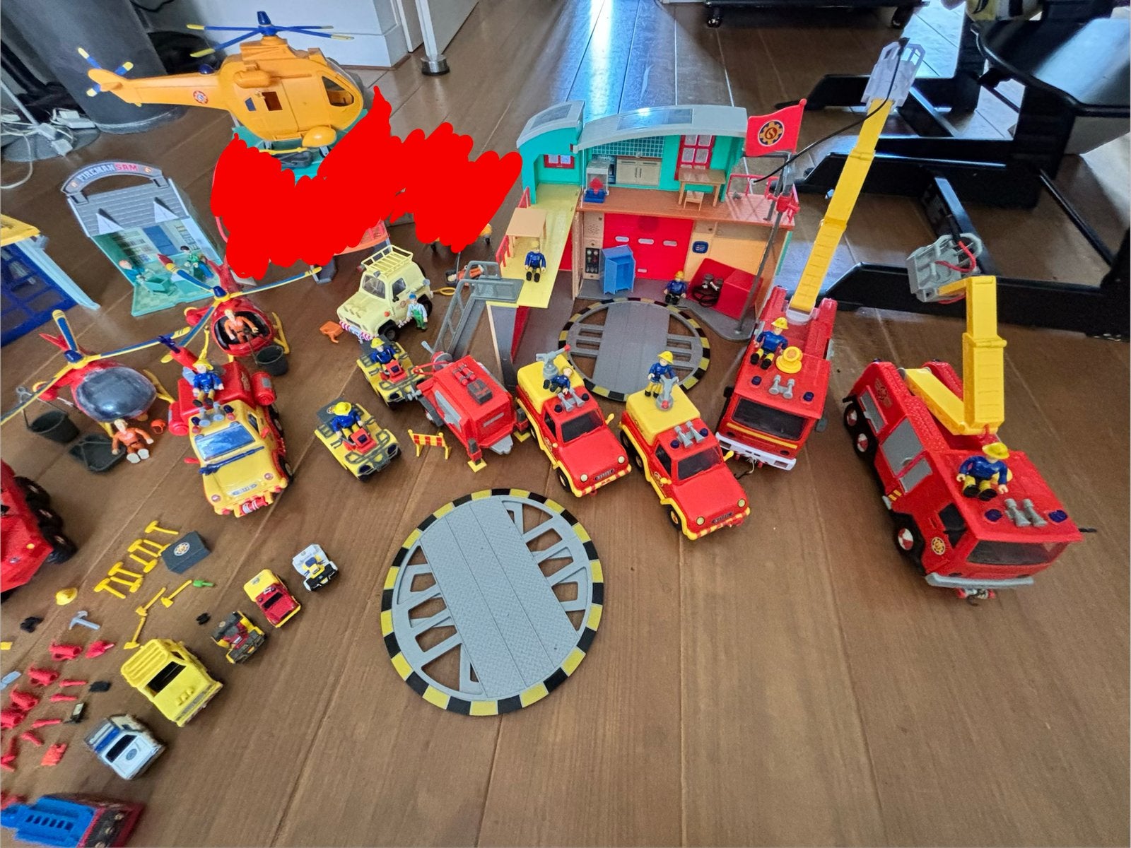 Brandweerman Sam speelgoed complete set, Kinderen en Baby's, Ophalen of Verzenden, Zo goed als nieuw, Jongen of Meisje