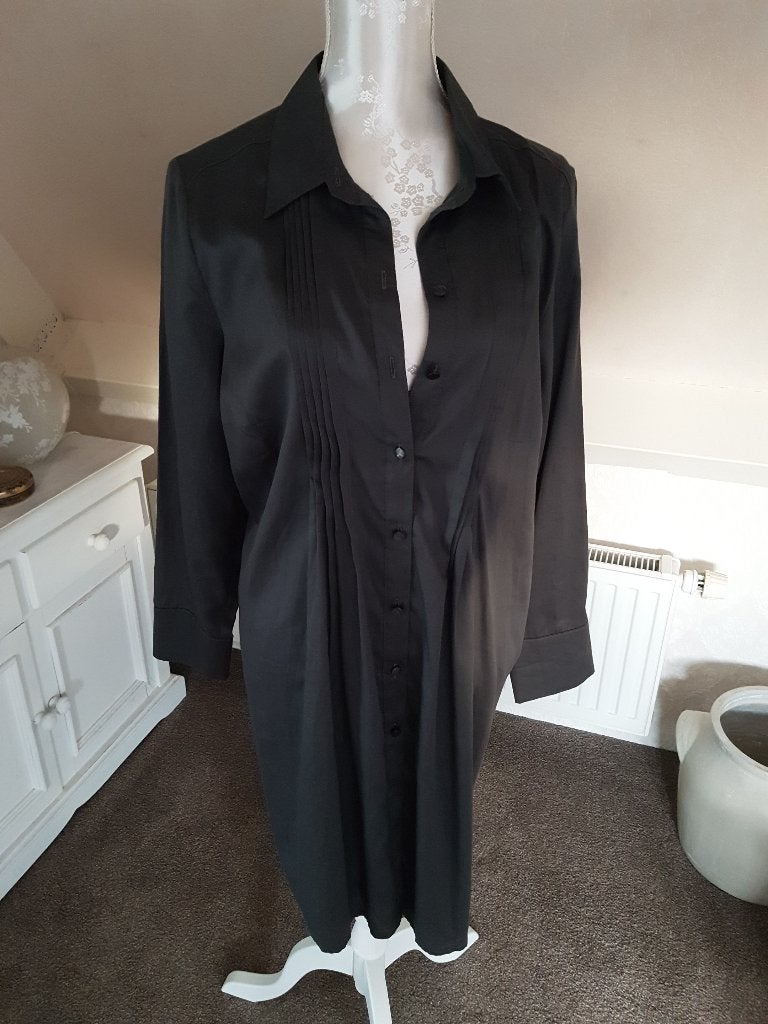 Lange antraciet damesblouse maat 44/46 *NIEUW*, Kleding | Dames, Maat 42/44 (L), Nieuw, Ophalen of Verzenden, Dyanne
