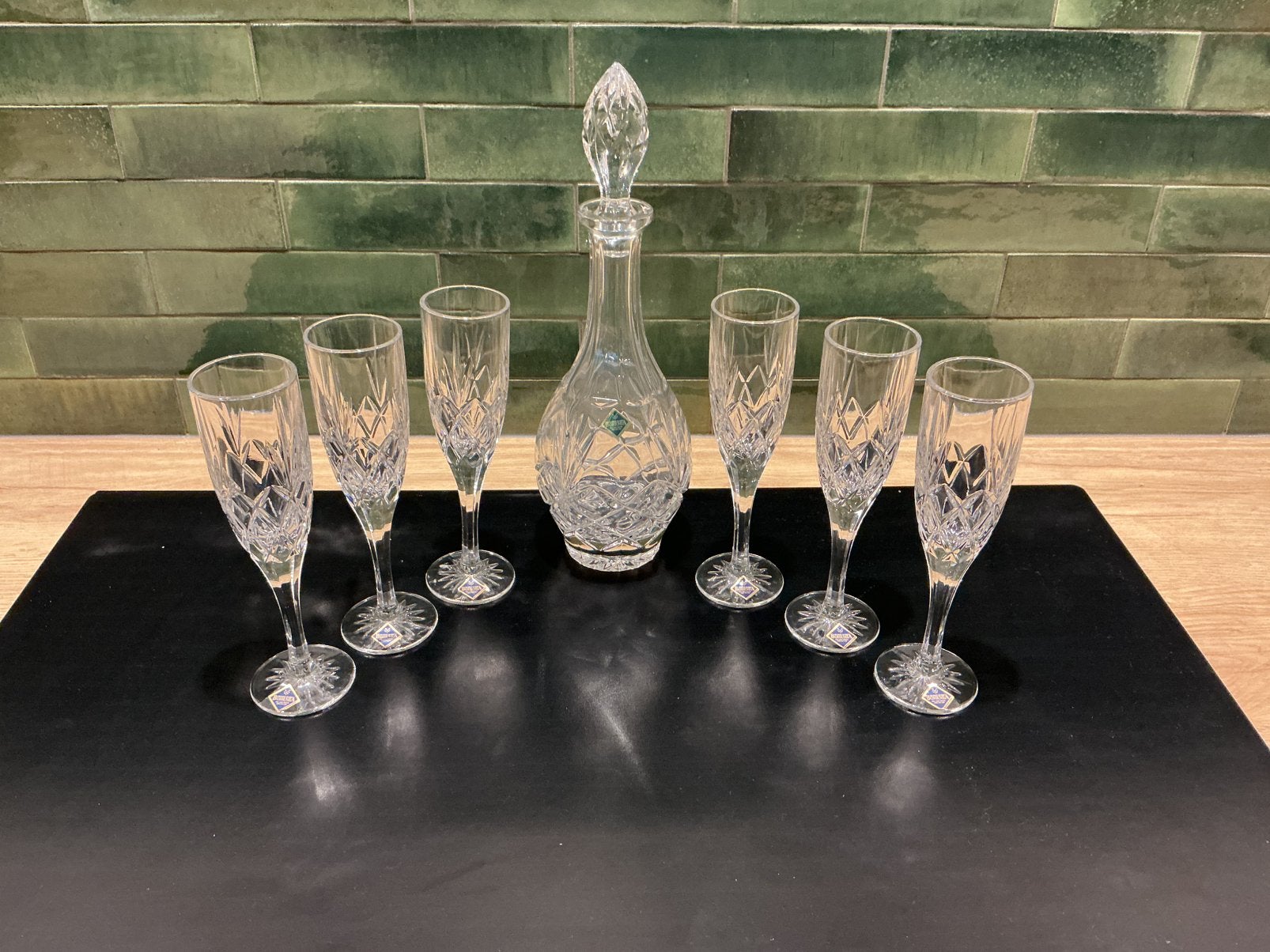 Bohemia karaf, kristal, Antiek en Kunst, Antiek | Glas en Kristal, Ophalen of Verzenden