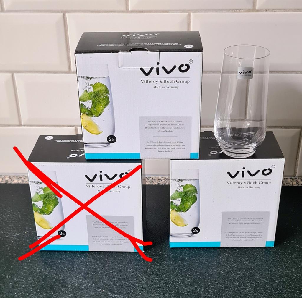 Vivo Villeroy & Boch Group Longdrinkglazen (4 stuks), Ophalen, Nieuw, Overige merken, Glas
