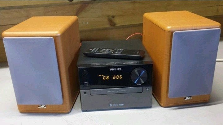 Philips stereo set btm-2310 + jvc speakers + bluetooth, Audio, Tv en Foto, Stereo-sets, Ophalen of Verzenden, Speakers, JVC