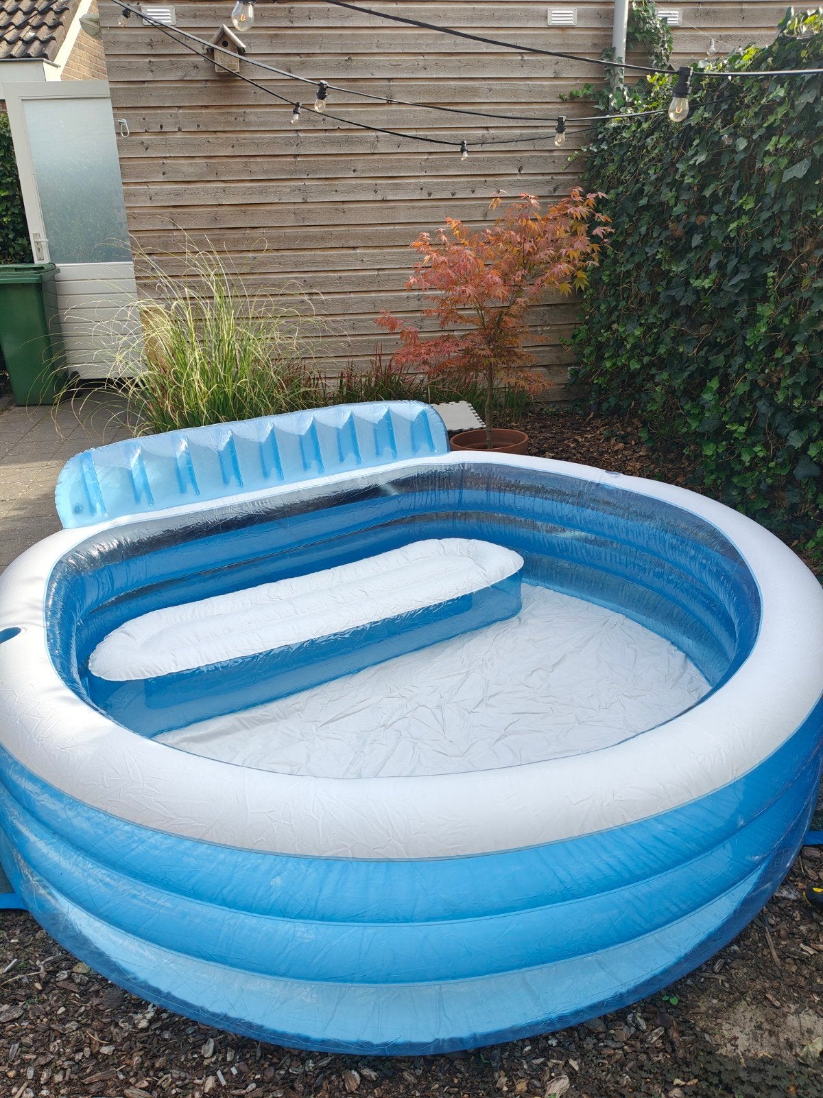 Opblaasbaar zwembad met bankje, Ophalen, Gebruikt, Opblaaszwembad, Ovaal