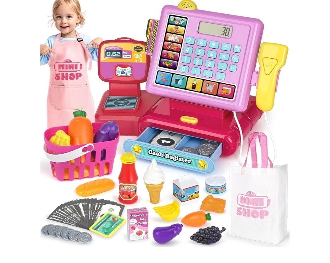 Mini Winkel Kassa Speelset met Accessoires, Ophalen of Verzenden, Zo goed als nieuw, Jongen of Meisje