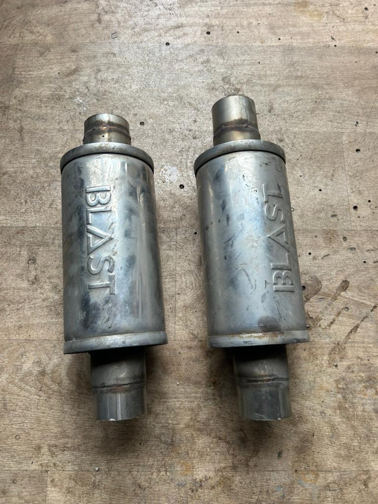 rvs blast uitlaat dempers 2,5inch, Ophalen of Verzenden