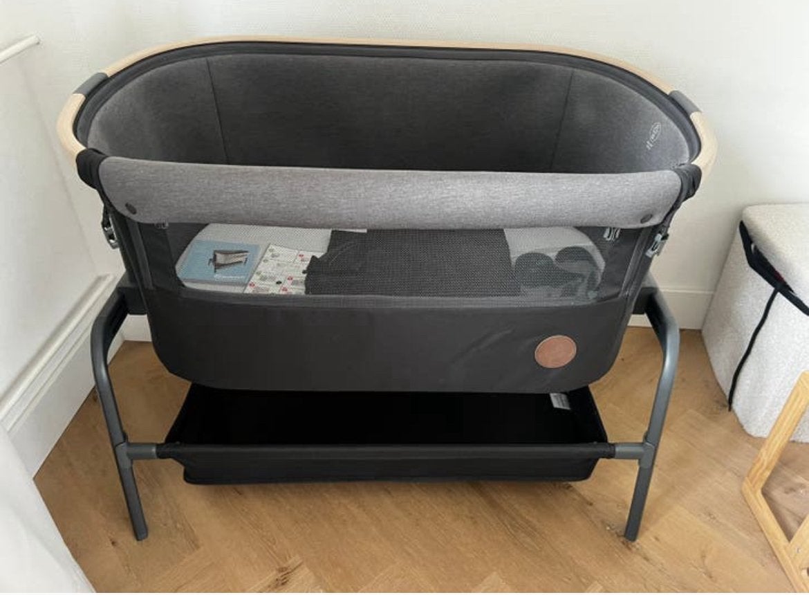 Baby wieg co-sleeper maxi cosi Grafiet, Ophalen, Zo goed als nieuw, Wieg