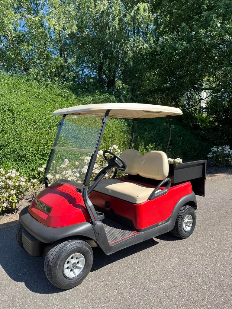 Electrische clubcar golfkar met NIEUWE ACCUPAKKET en bakje, Sport en Fitness, Golf, Ophalen, Zo goed als nieuw, Golfkar