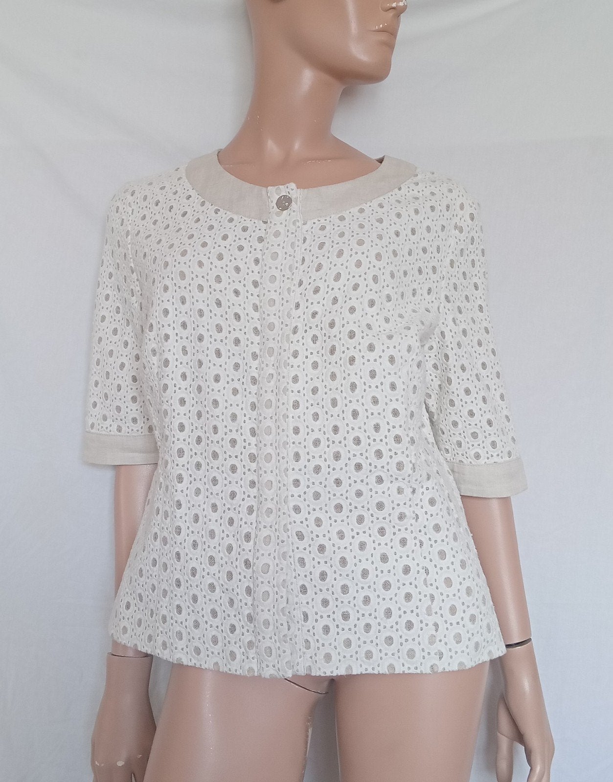 GALLIONI ROMA LINNEN Blouse , Maat 44 ( ITAL 50 ), Kleding | Dames, Blouses en Tunieken, Ophalen of Verzenden, Zo goed als nieuw
