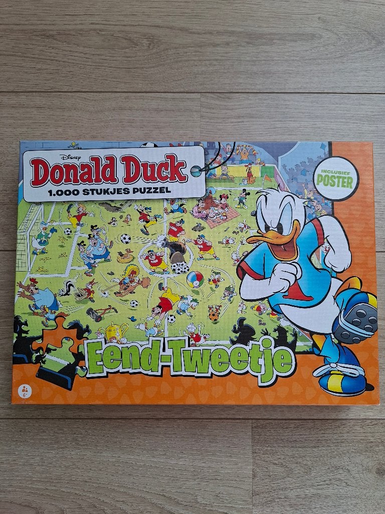 Donald Duck puzzel 1000 stukjes, Ophalen of Verzenden, 500 t/m 1500 stukjes, Zo goed als nieuw, Legpuzzel