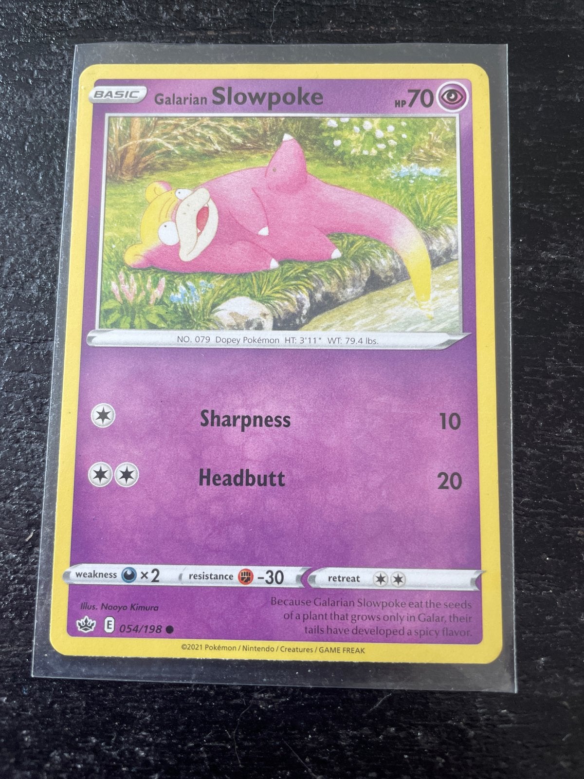 Pokémon Kaart: Galarian Slowpoke (054/198) - Nieuwstaat, Ophalen of Verzenden, Zo goed als nieuw, Losse kaart
