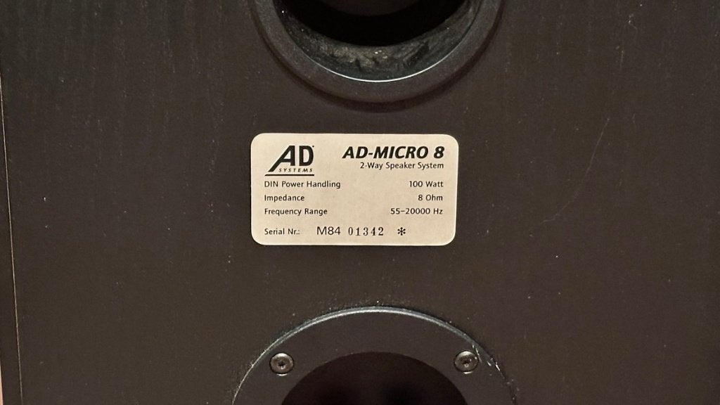 AD Micro 8 luidsprekers, Audio, Tv en Foto, Luidsprekers, Overige merken, Gebruikt, Ophalen of Verzenden, 60 tot 120 watt