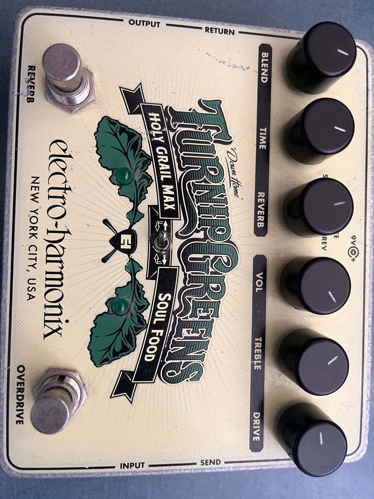 Electro-Harmonix Turnip Greens Overdrive/Reverb Pedaal, Ophalen of Verzenden, Zo goed als nieuw, Distortion, Overdrive of Fuzz