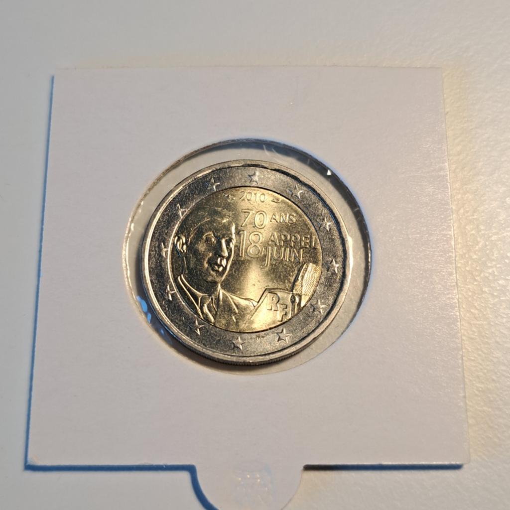 2 Euro 2010 Frankrijk - Appel 18 Juin De Gaulle UNC, Ophalen of Verzenden, Frankrijk, 2 euro, Losse munt