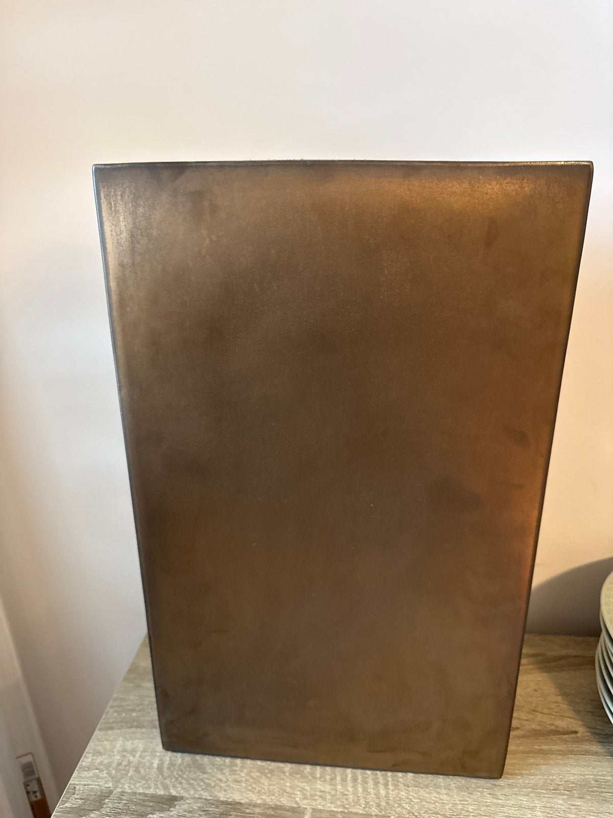 Ecri Living Decoratieve Vaas/Pot - 27x44x10 cm, Ophalen of Verzenden, Gebruikt, Bruin