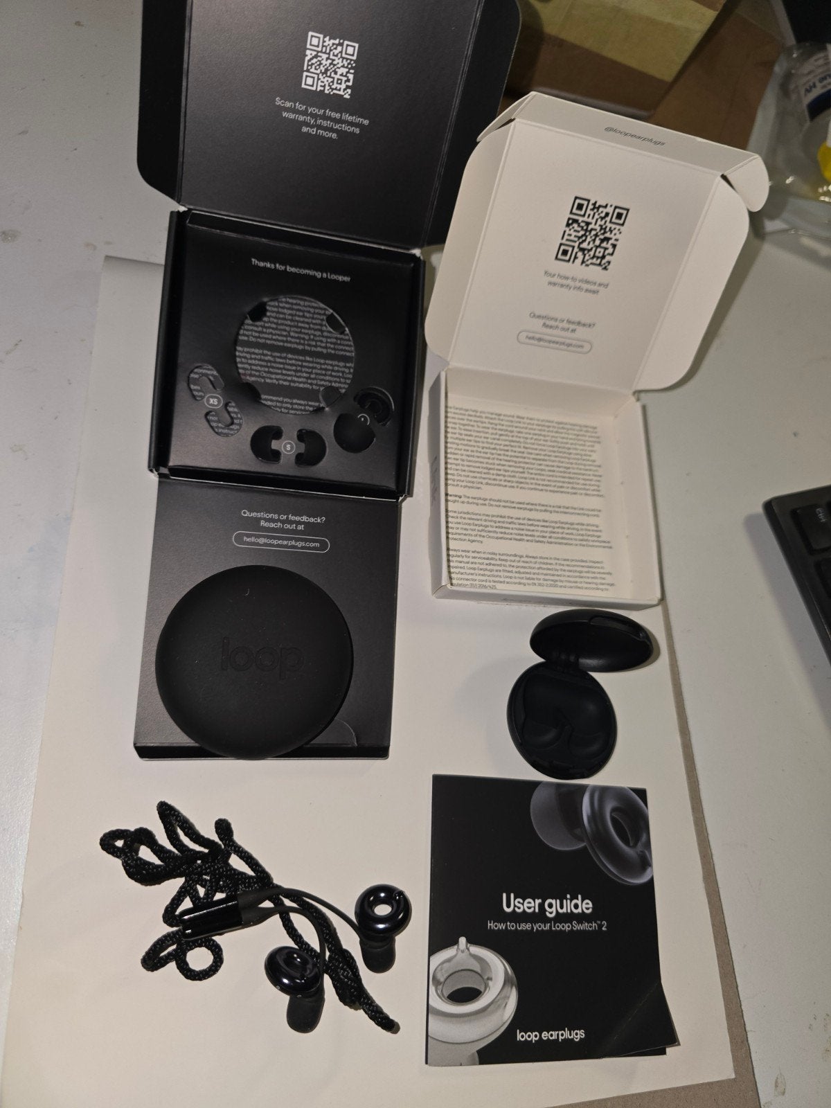 LOOP Switch 2 oordopjes zwart incl. koordjes en opbergboxje, Overige merken, In-ear, Nieuw, Ophalen of Verzenden