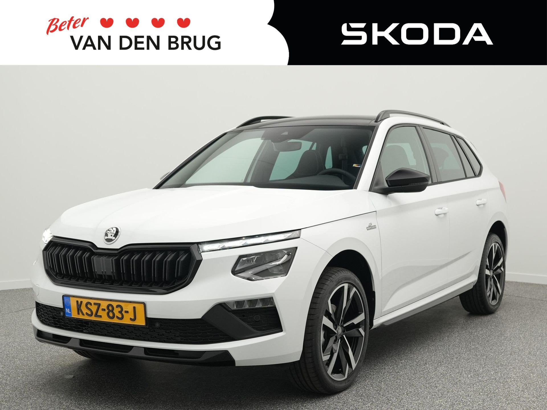 Skoda Kamiq 1.0 TSI 115pk Monte Carlo | Panoramadak | Trekha, Auto's, Voorwielaandrijving, Gebruikt, Wit, Origineel Nederlands