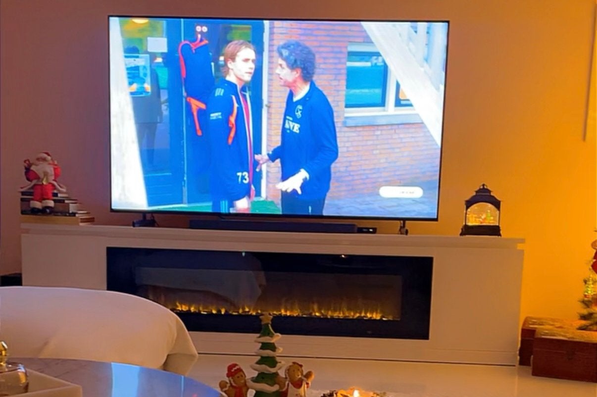 Sfeerhaard dressoir elektrisch, Huis en Inrichting, Kasten | Dressoirs, Ophalen, Zo goed als nieuw, 200 cm of meer, 25 tot 50 cm
