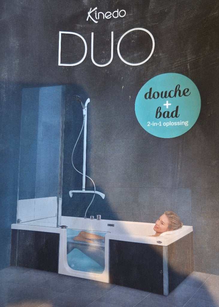 Bad en douche (2-in-1) met baddeur, Doe-het-zelf en Verbouw, Sanitair, Ophalen, Gebruikt, Bad